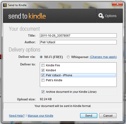 Send to Kindle Amazon