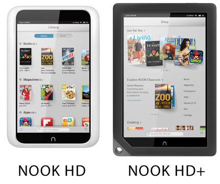 nook-hd Nook HD a Nook HD+