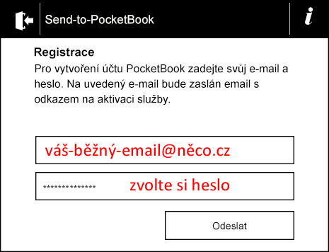 Send To PocketBook formular pro nastaveni
