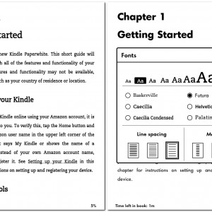 Kindle Paperwhite - Druhy písma podrobněji