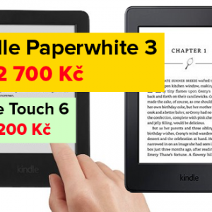 Kindle Paperwhite 3 za 2 700 Kč, Kindle Voyage za 4 500 Kč a Kindle Touch 6 za 1 200 Kč - SUPER AKCE